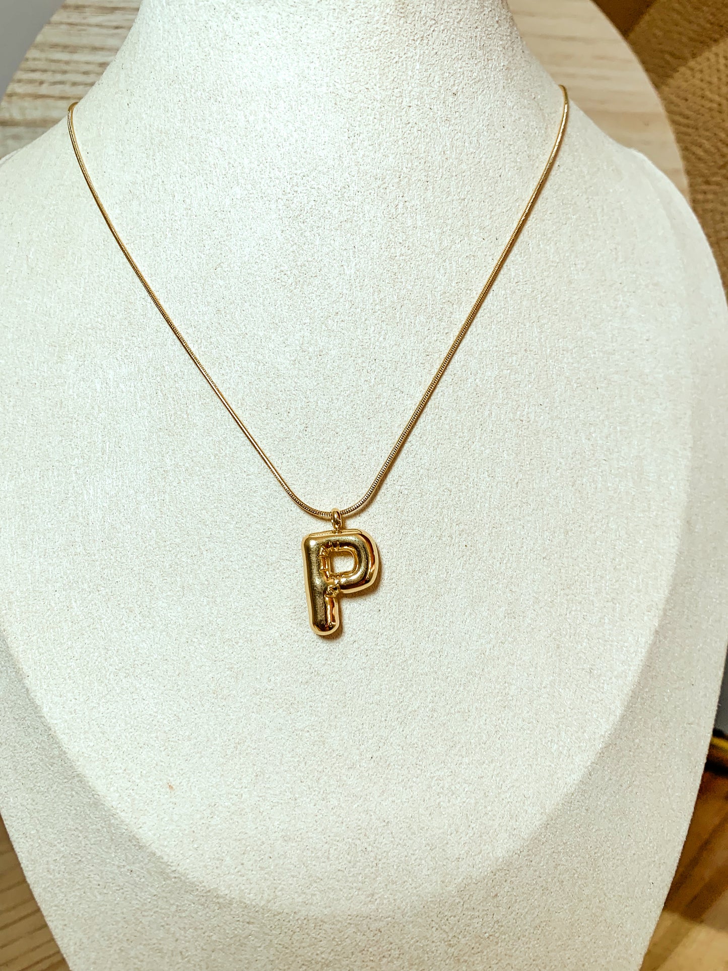 Balloon initial necklace