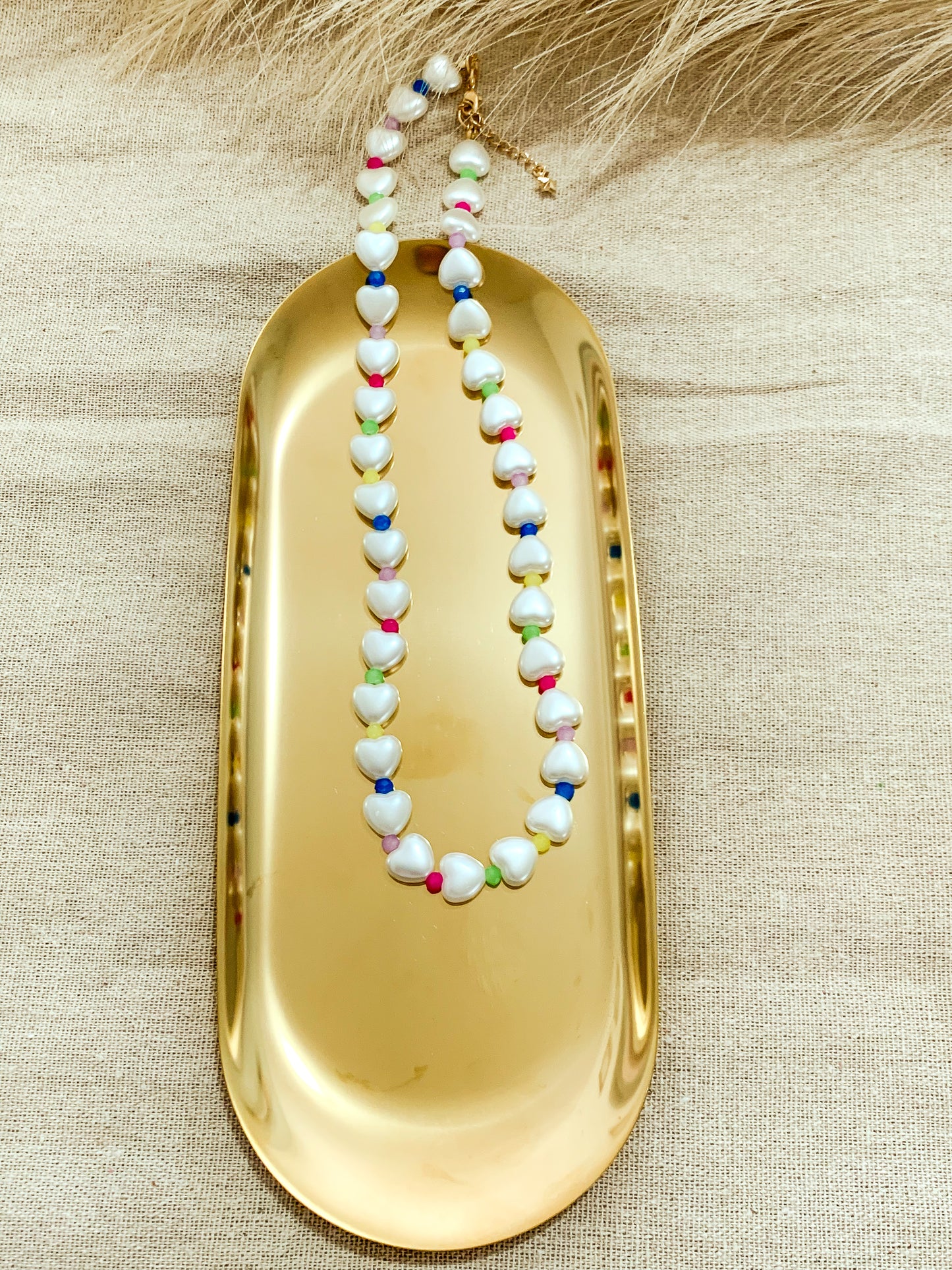 Heart pearl Choker