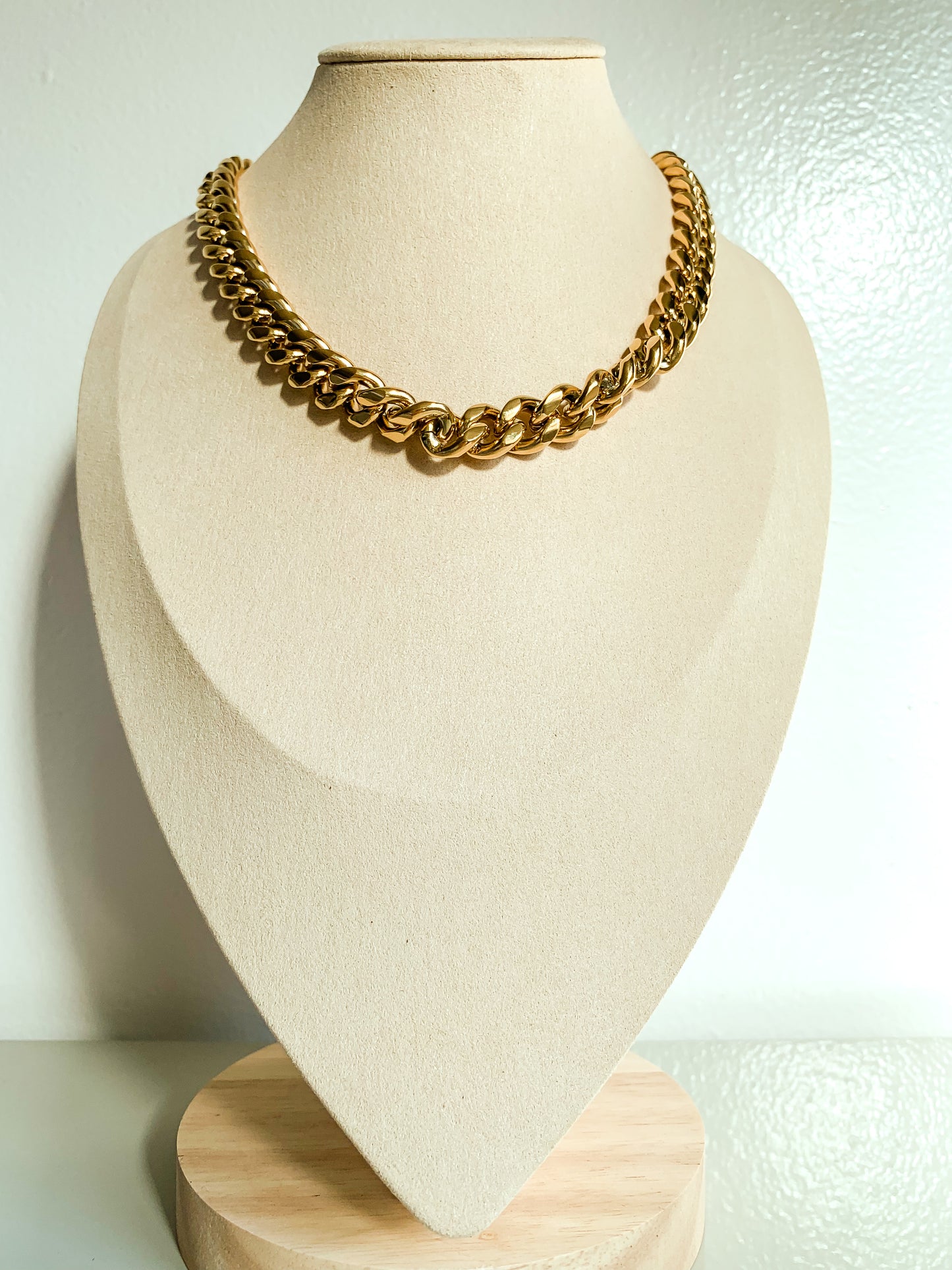 Chunky Necklace gold - Cadena Cubana