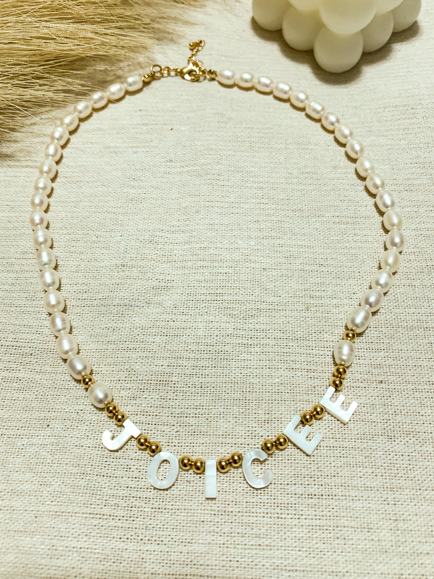 Custom Pearls Necklace - Collar en perlas con nombre personalizado