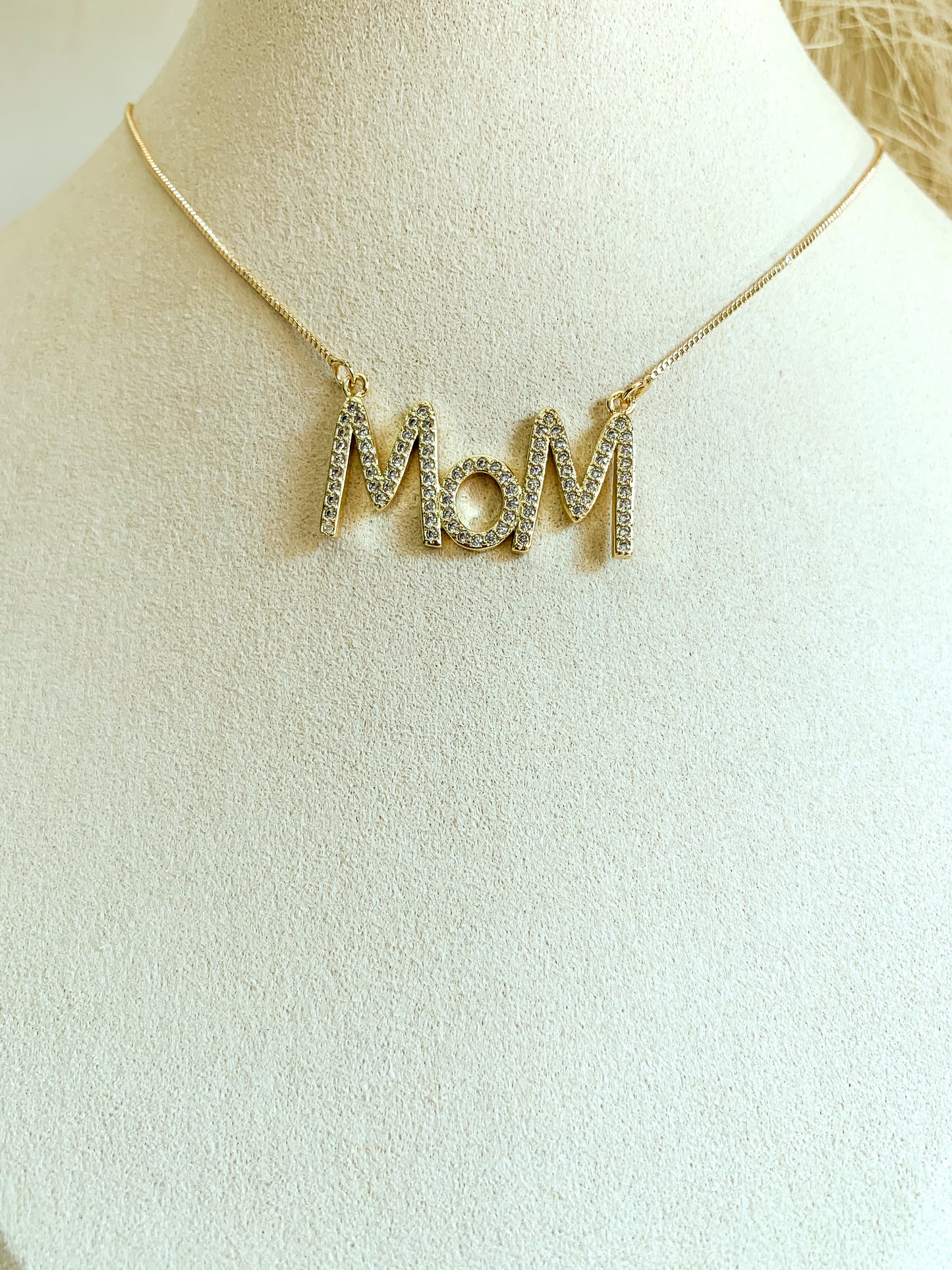 Gold mother necklace